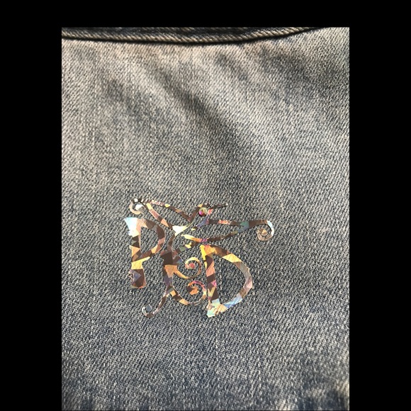 One of a Kind Fairy in the Sky with Diamonds Sleeveless Denim Shirt - Picture 6 of 6